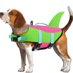 EMUST Dog Life Jacket shown from the front in green.