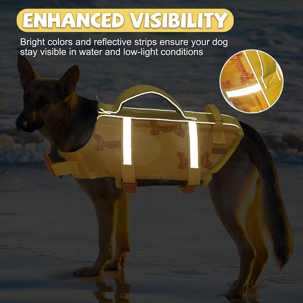 EMUST Dog Life Jacket heavy-duty D-ring for attaching a dog leash.