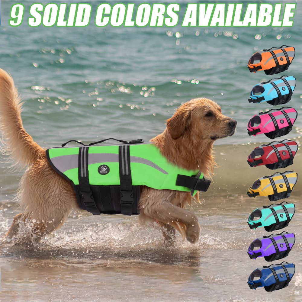 EMUST Dog Water Vest shown in use for swimming.