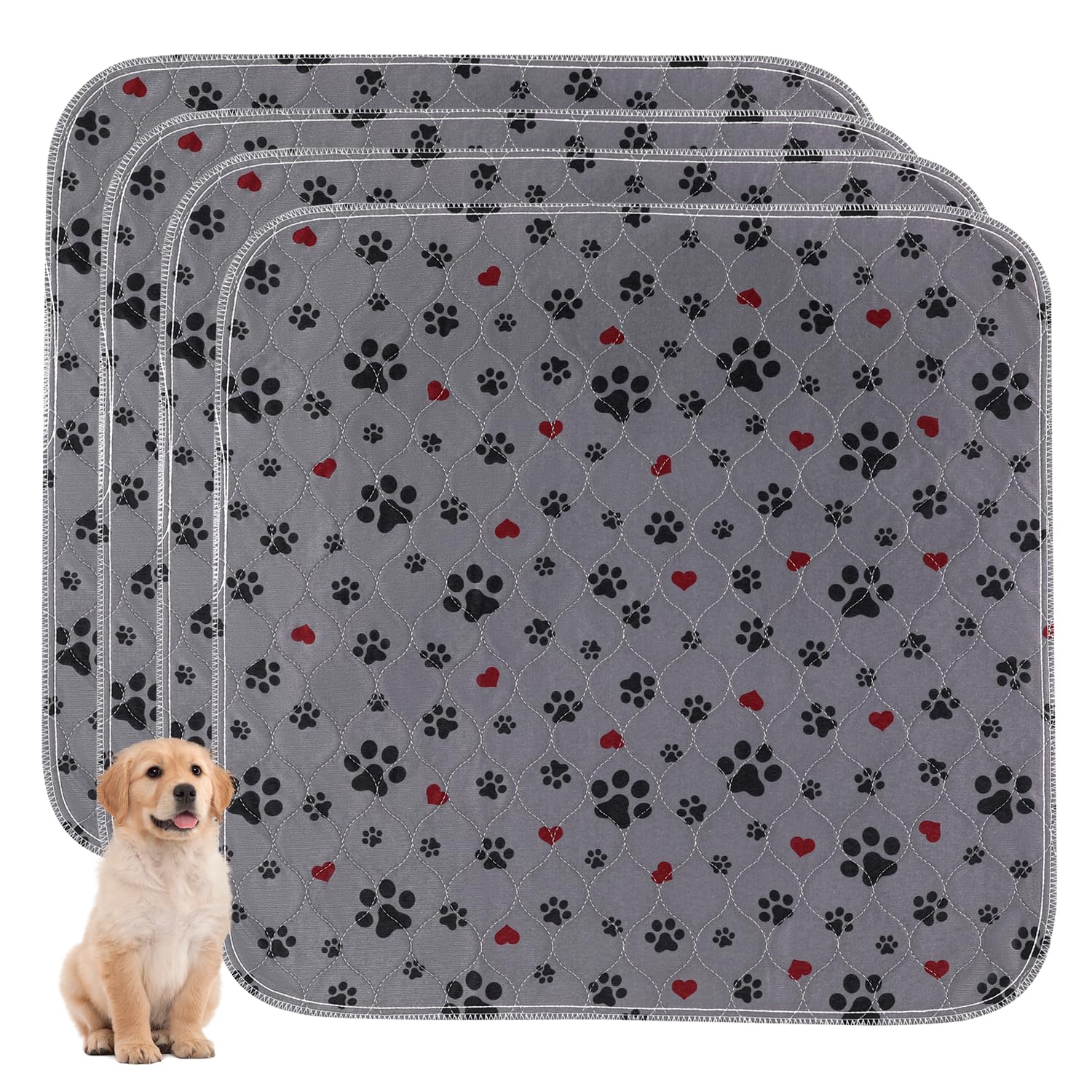 ESWIN washable dog pee pads shown from the front as a reusable pet training mat.