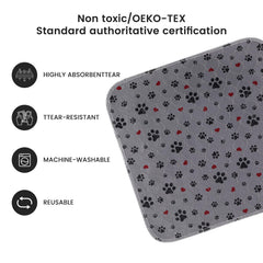ESWIN washable dog pee pads with a close view of the quilted polyester top.