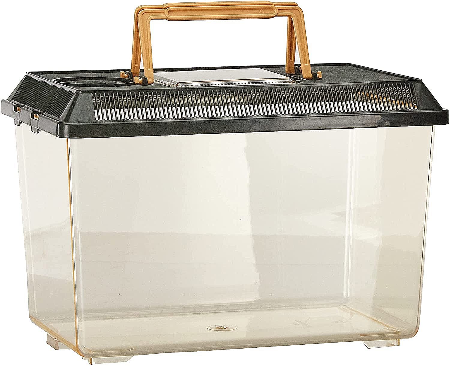 Exo Terra Faunarium with its clear top window open for access.