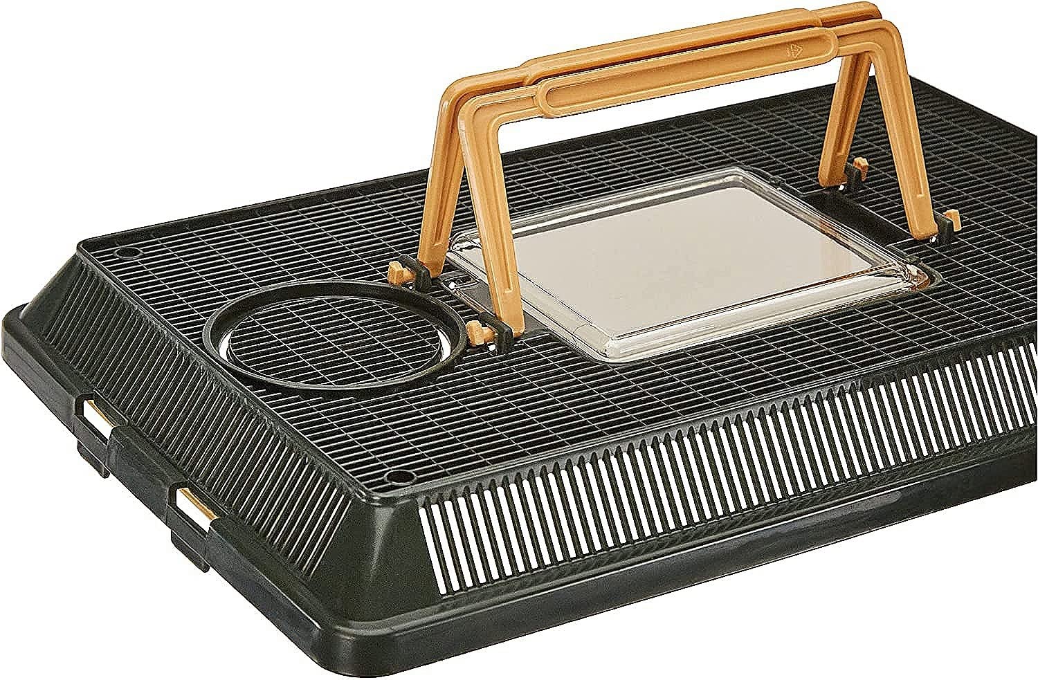 Exo Terra Faunarium shown to highlight its stackable design.