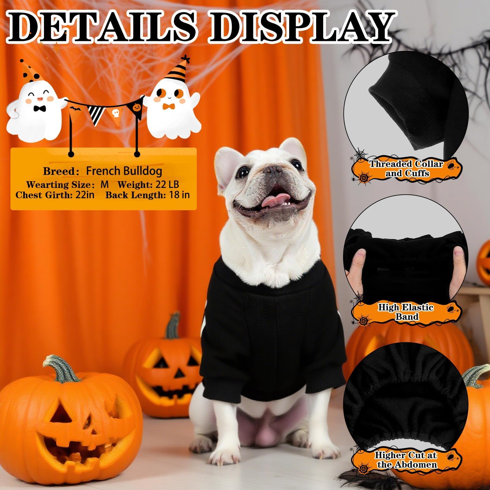 EXPAWLORER dog pajamas feature a high-stretch collar at the neckline.