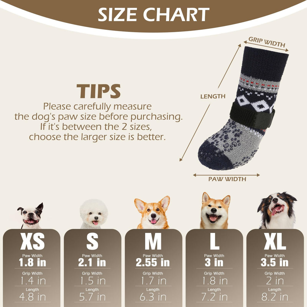 EXPAWLORER dog socks with a close-up view of the round dotted grip sole.