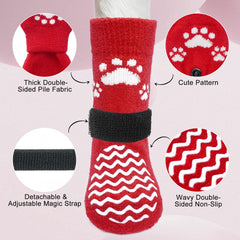 EXPAWLORER dog socks with the soft fleece interior visible.