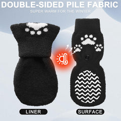 EXPAWLORER anti-slip dog socks showing the soft fleece interior.