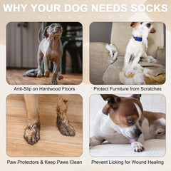 EXPAWLORER dog socks showing the soft fleece interior and pile fabric.