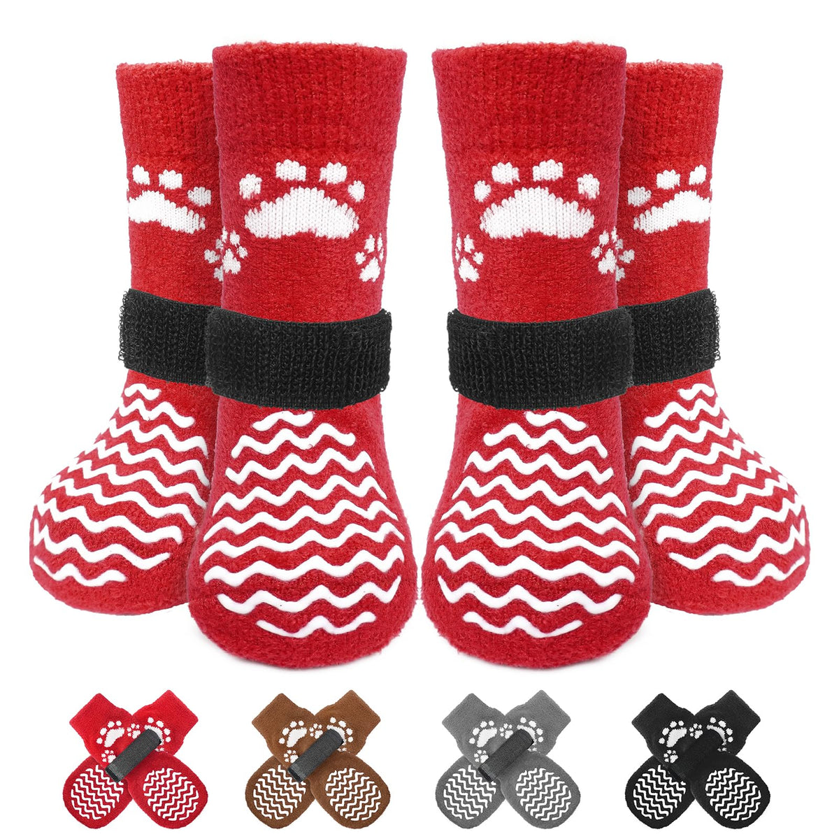 EXPAWLORER dog socks shown from the front.