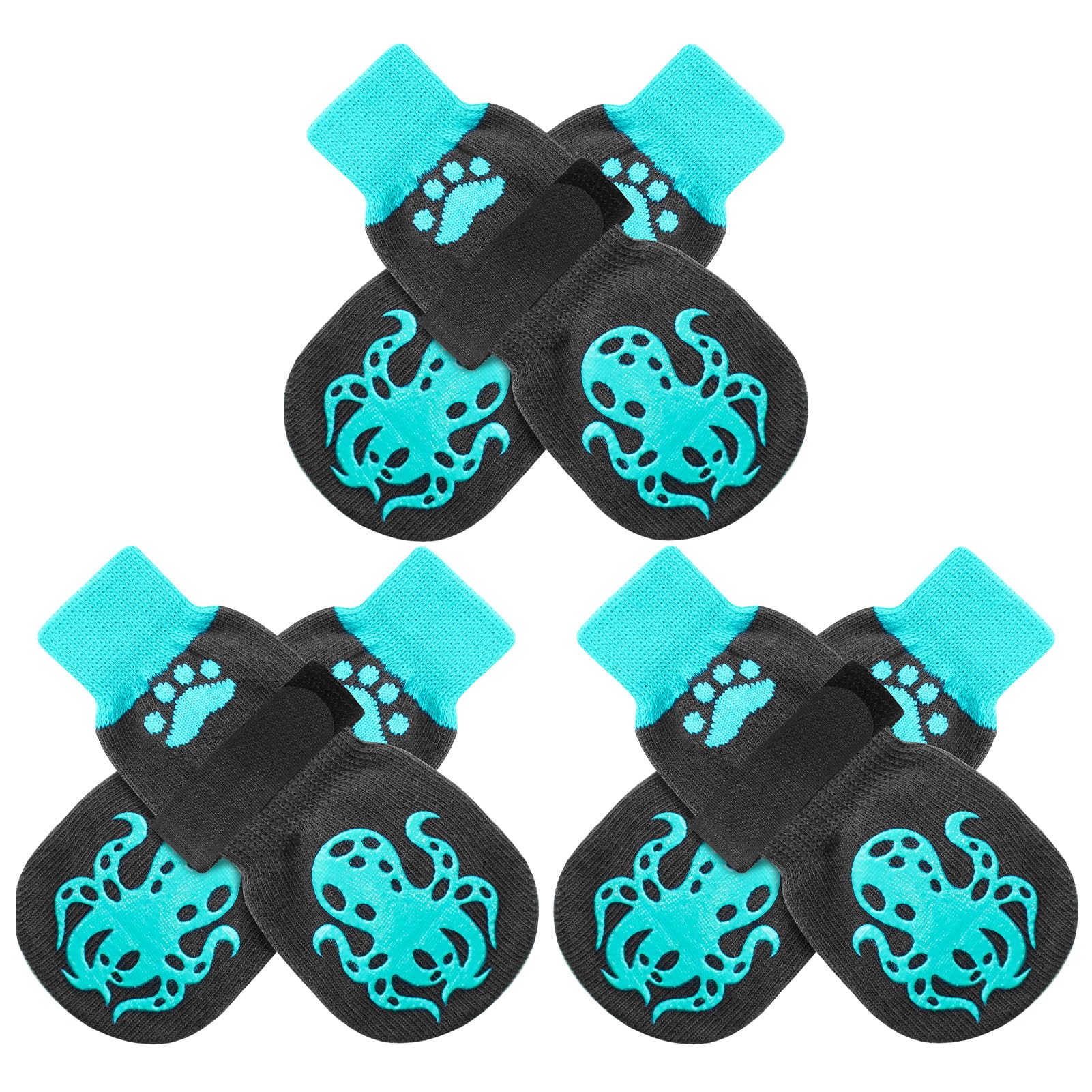 EXPAWLORER dog socks shown from the front to display their overall design.