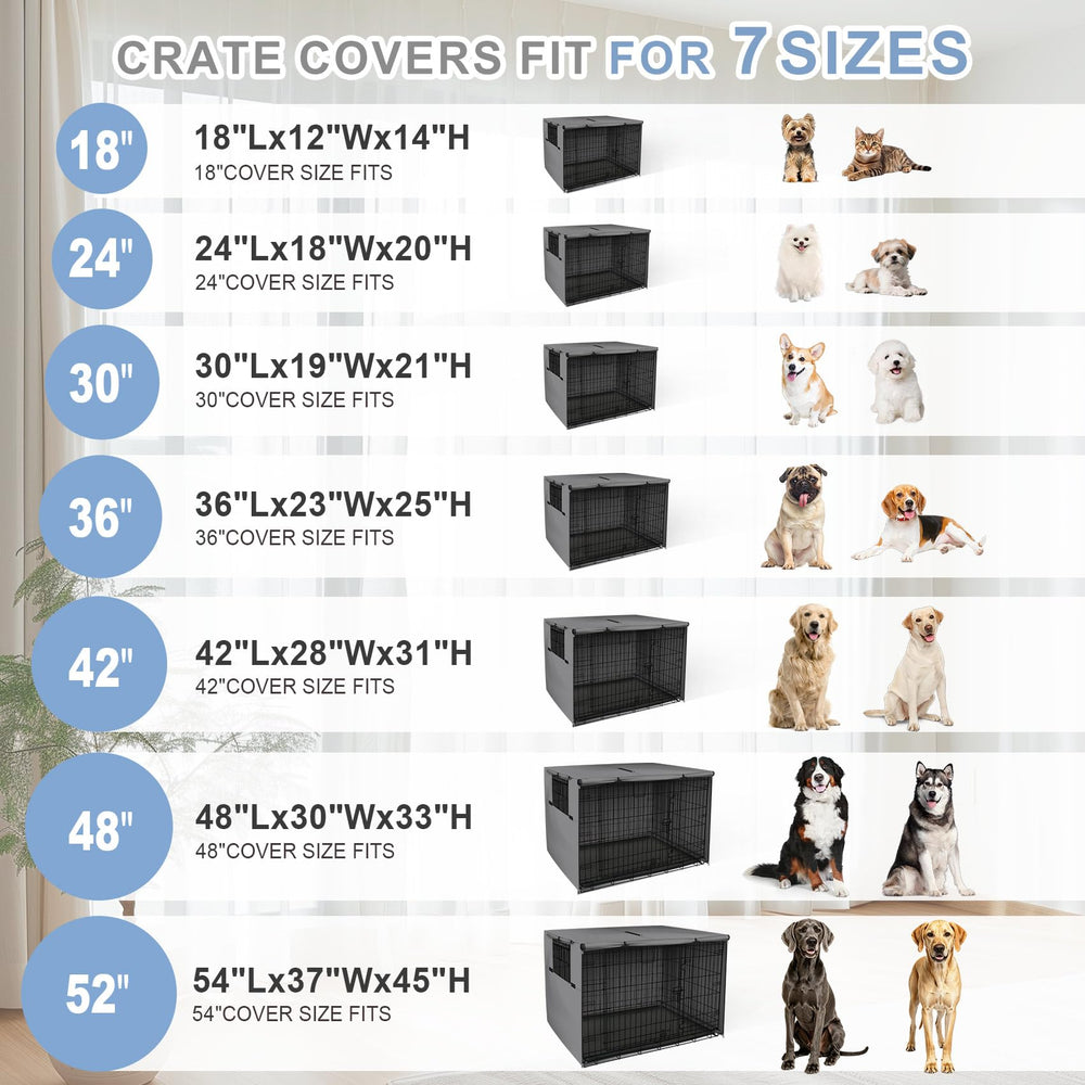 Explore Land Dog Crate Cover shown from the side.