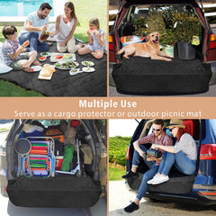 F-color SUV Cargo Liner for Dogs folded for storage between trips.