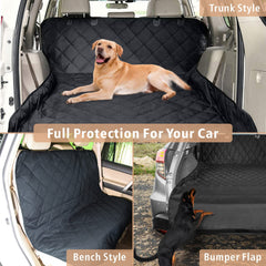 F-color SUV Cargo Liner for Dogs laid out in a vehicle cargo area.