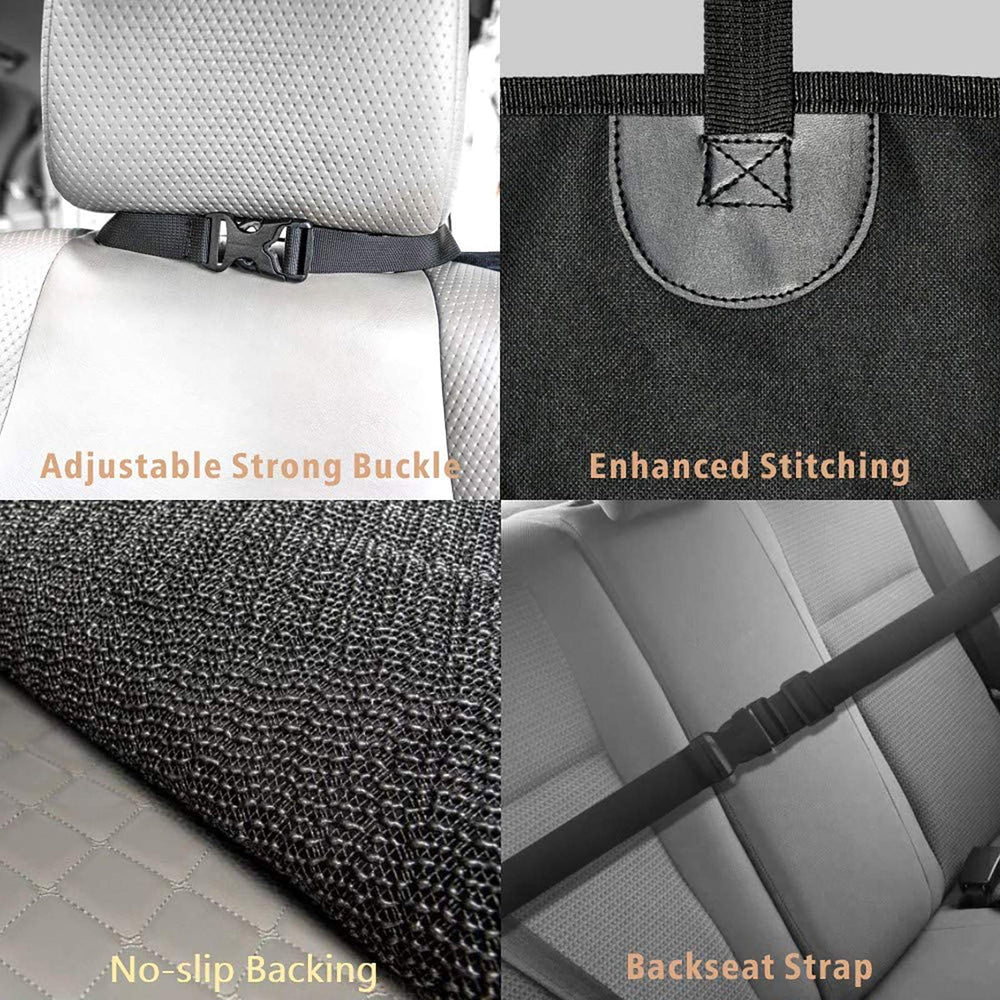 F-color SUV Cargo Liner for Dogs with its attachment straps and quick-release buckles.