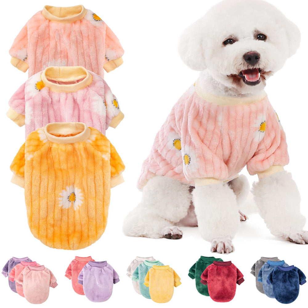 FabriCastle small dog sweaters shown from the front.