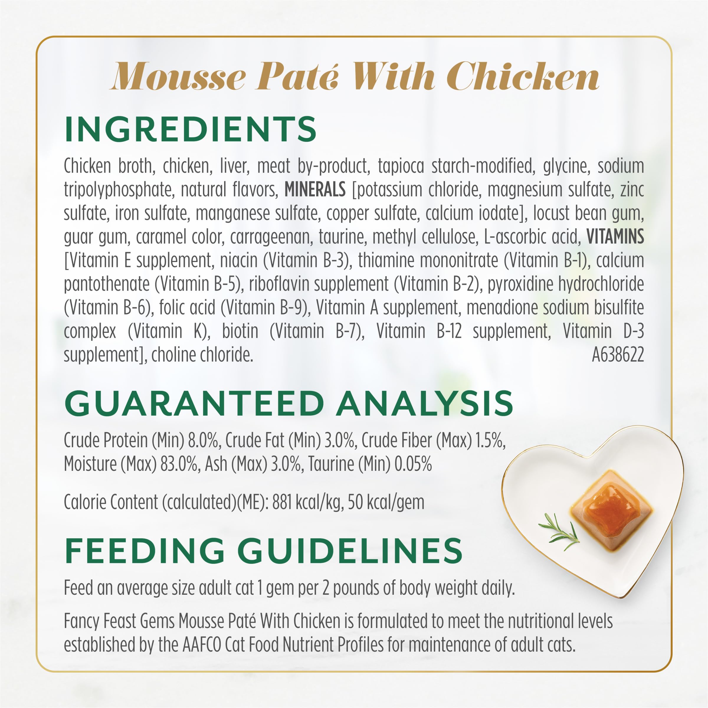 Purina Fancy Feast Gems variety featuring chicken and beef recipes.