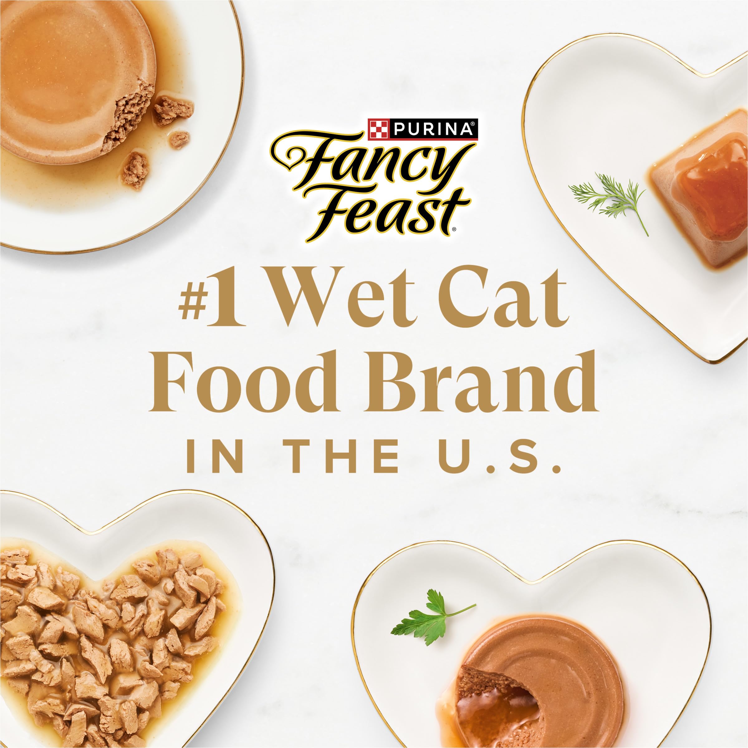 Fancy Feast grilled seafood wet cat food flaky bites shown close up.