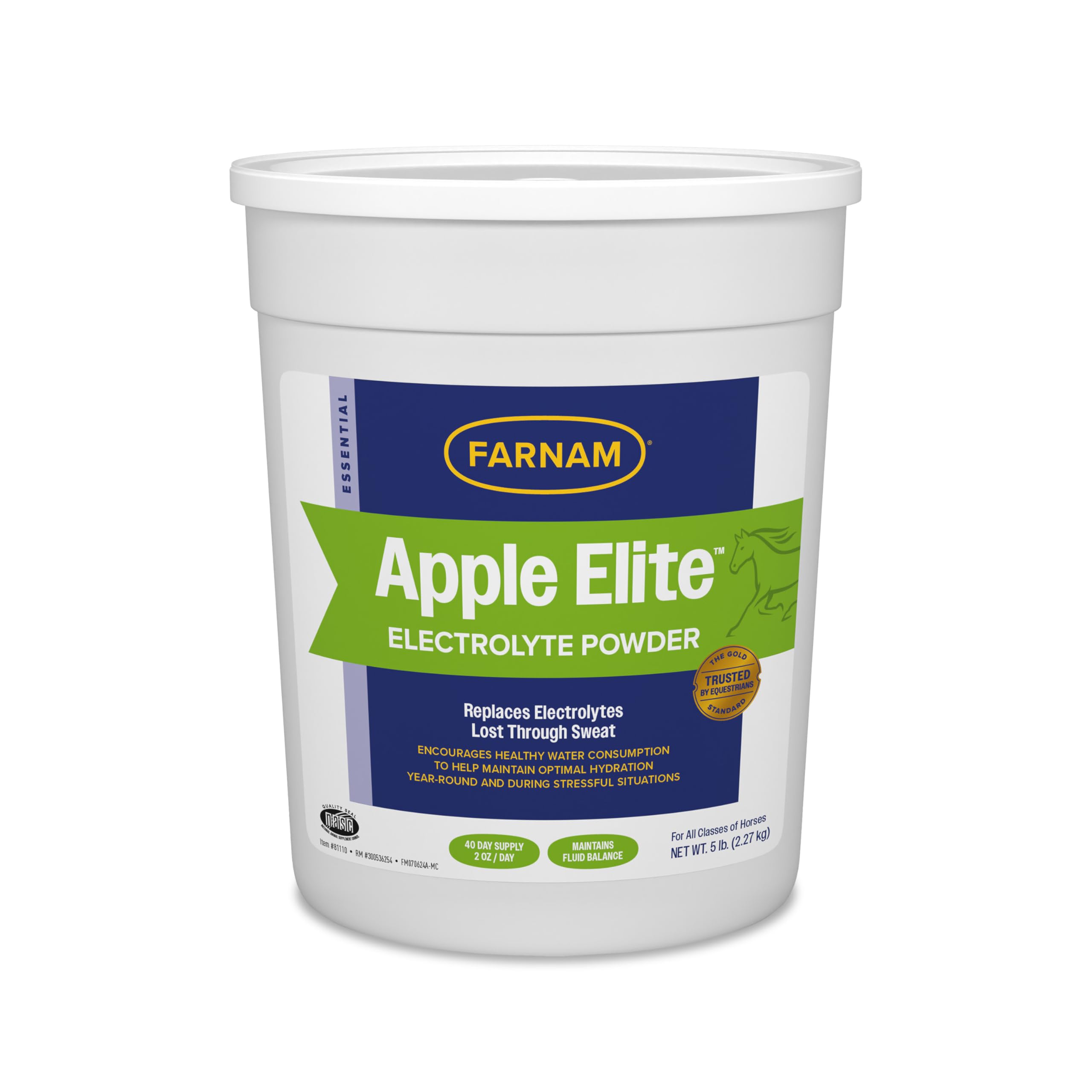 Farnam horse electrolyte powder shown from the front.