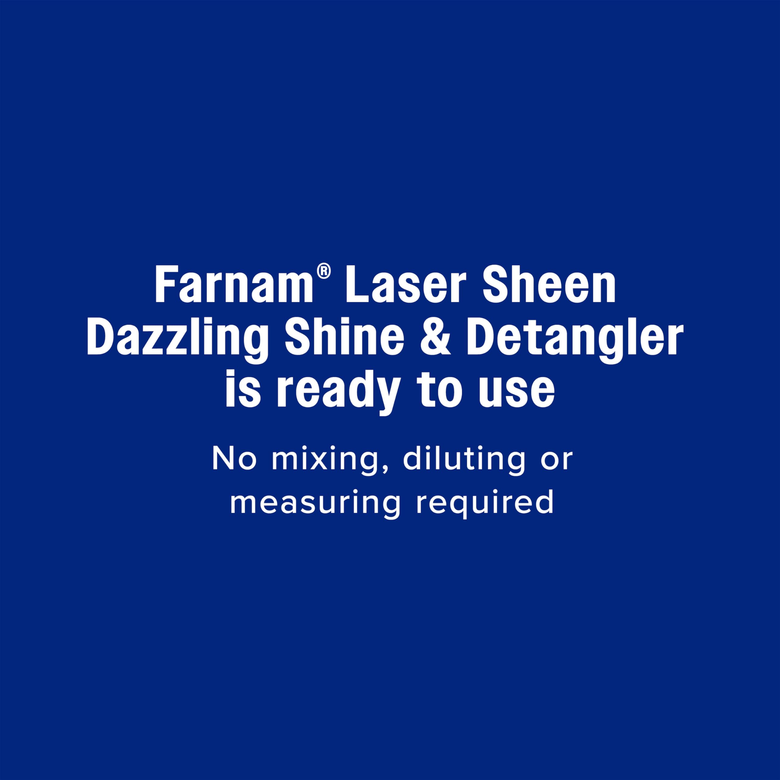 Farnam Laser Sheen horse spray shown in a grooming routine after bathing.