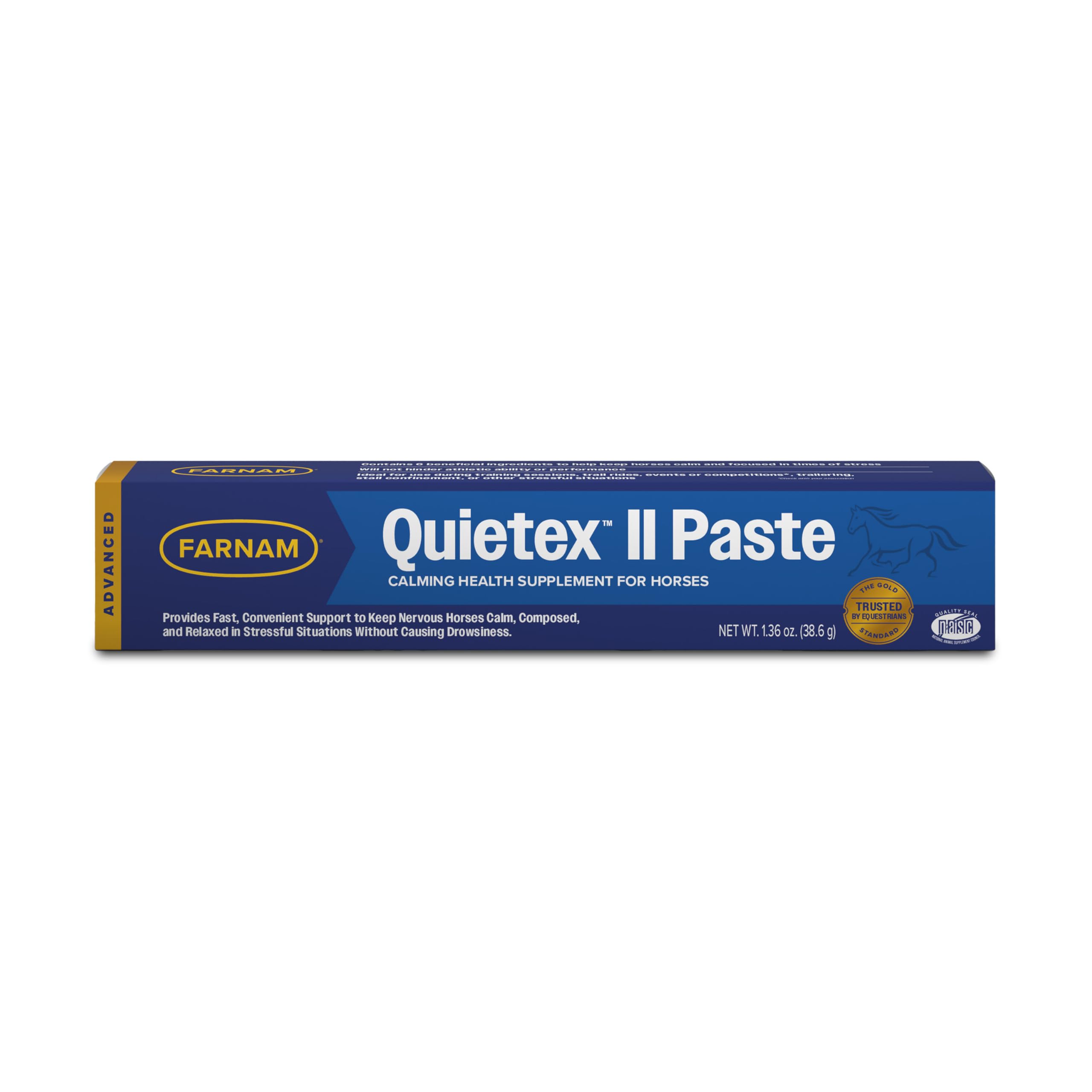 Farnam Quietex II Horse Calming Paste shown from the front.