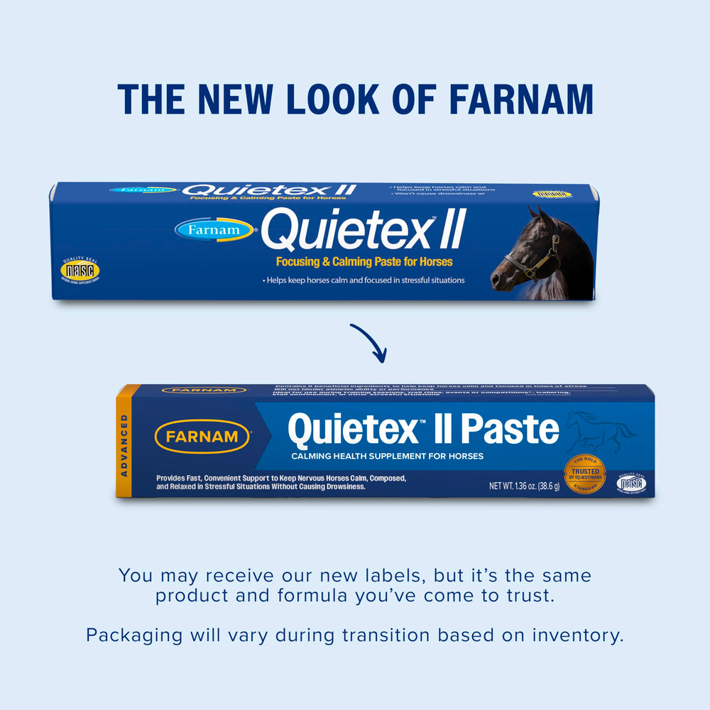 Farnam Quietex II Horse Calming Paste shown in a close-up view.