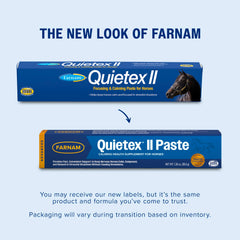 Farnam Quietex II Horse Calming Paste shown in a close-up view.