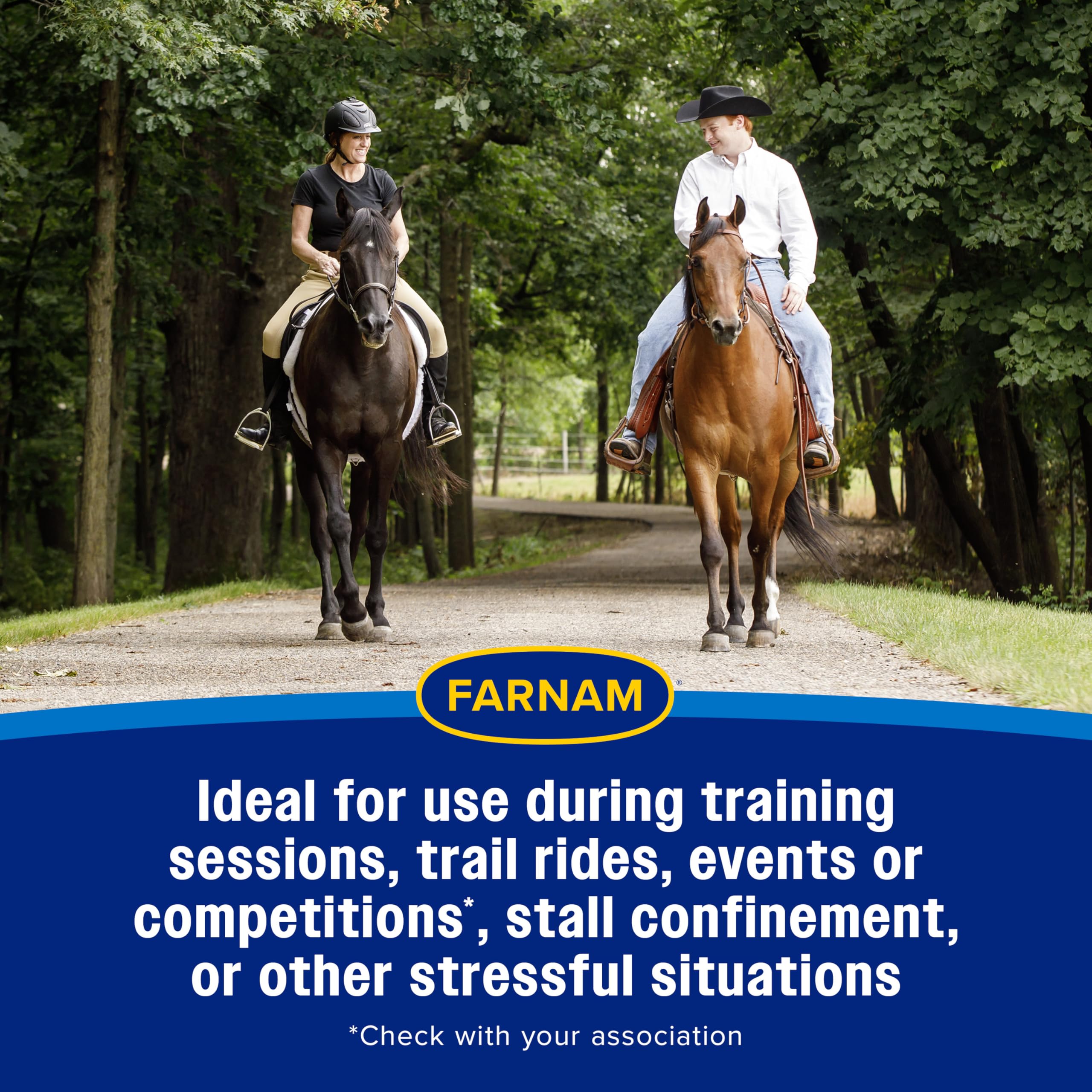 Farnam Quietex II Horse Calming Paste for trail ride support.