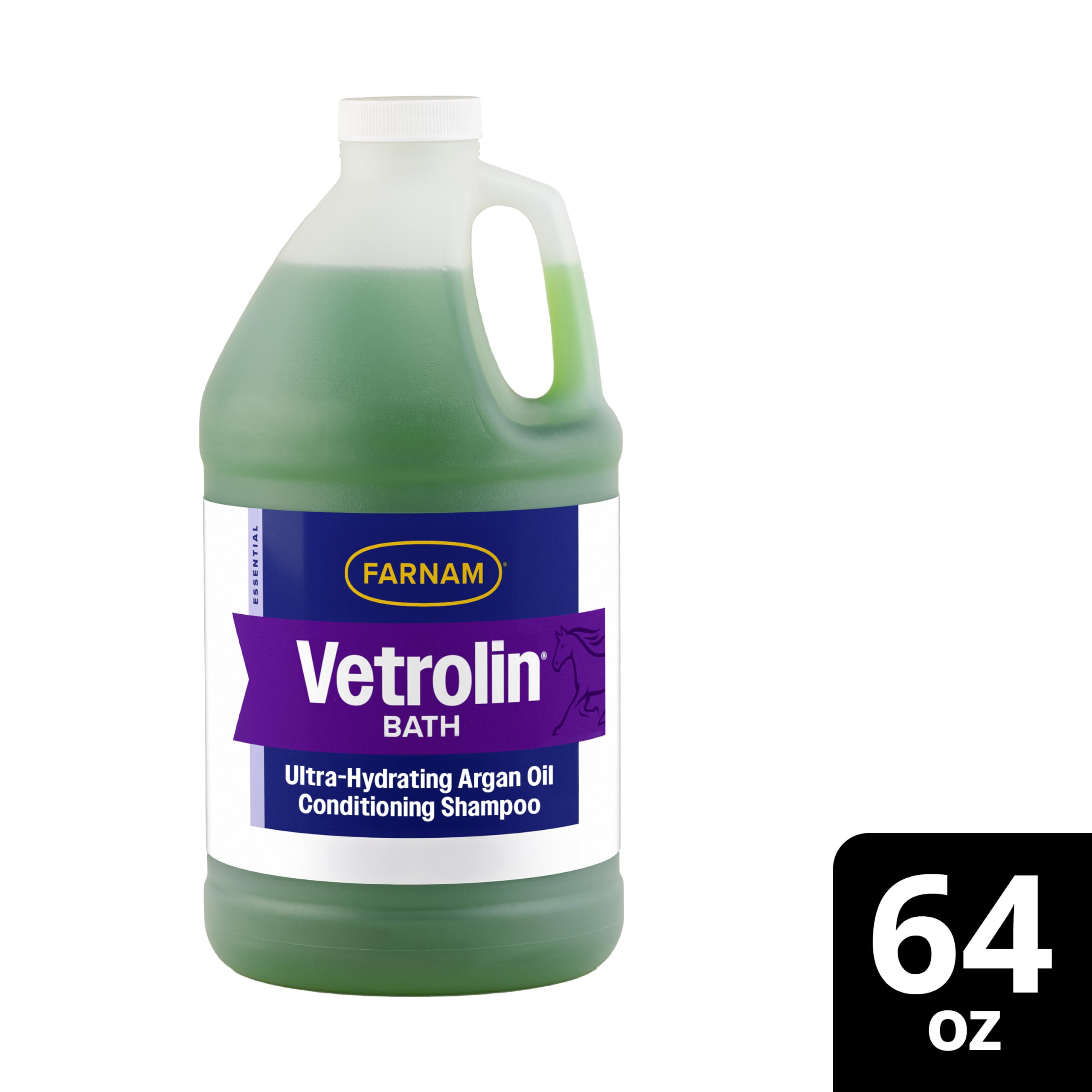 Farnam Vetrolin Bath shampoo for a smooth, silky coat finish.