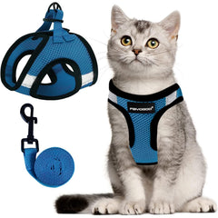 FAYOGOO cat harness and leash set shown from the front.