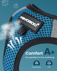 FAYOGOO cat harness and leash set with a close view of the air-mesh fabric.