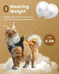 FAYOGOO Cat Harness and Leash Set detail showing its reflective strip.