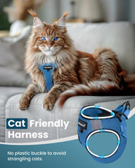 FAYOGOO cat harness and leash set showing the step-in vest design.