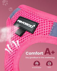 FAYOGOO cat harness step-in vest showing its wraparound shape.