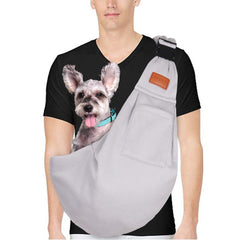 FDJASGY reversible pet sling carrier shown from the side.