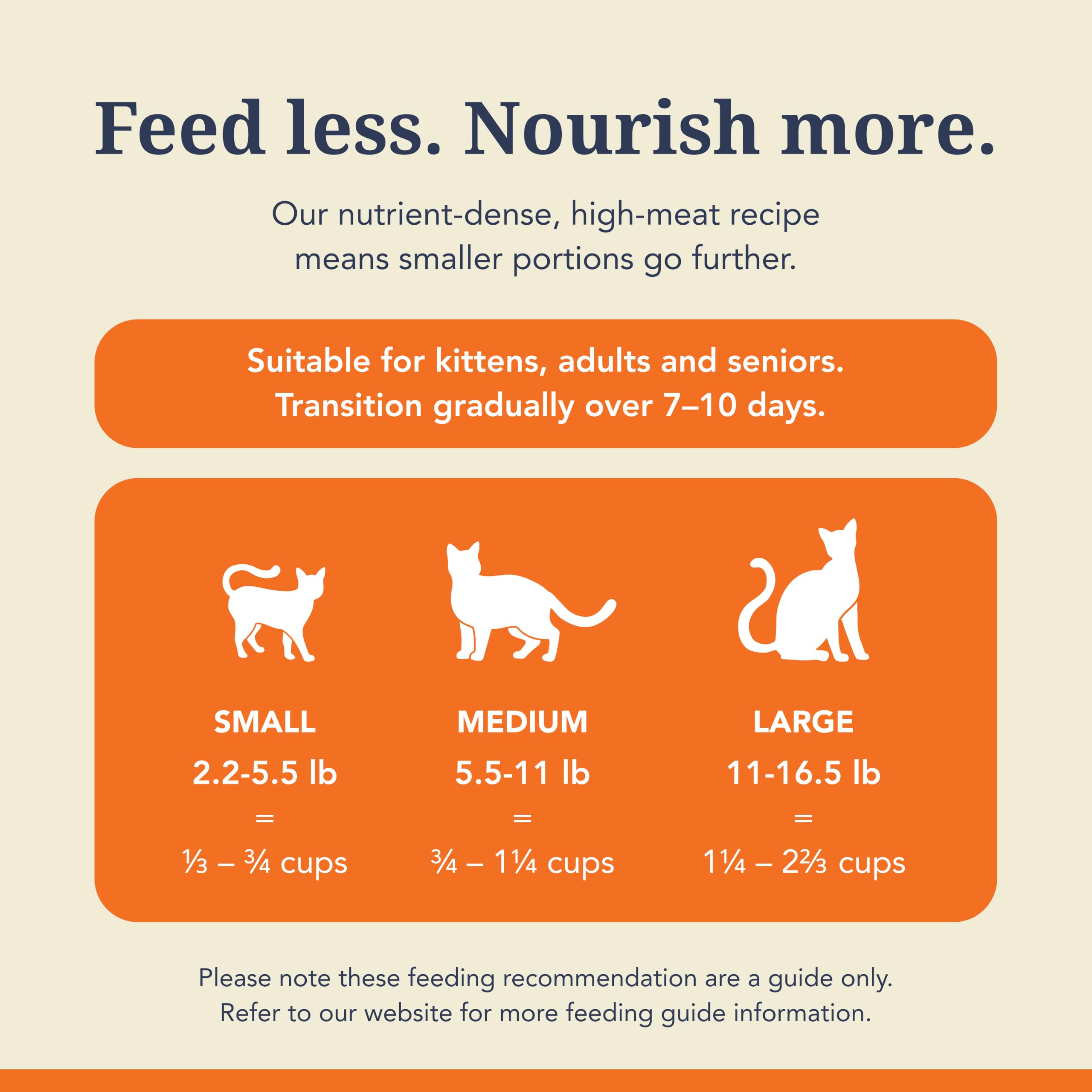 Feline Natural freeze-dried cat food with lamb, venison and organ meats.