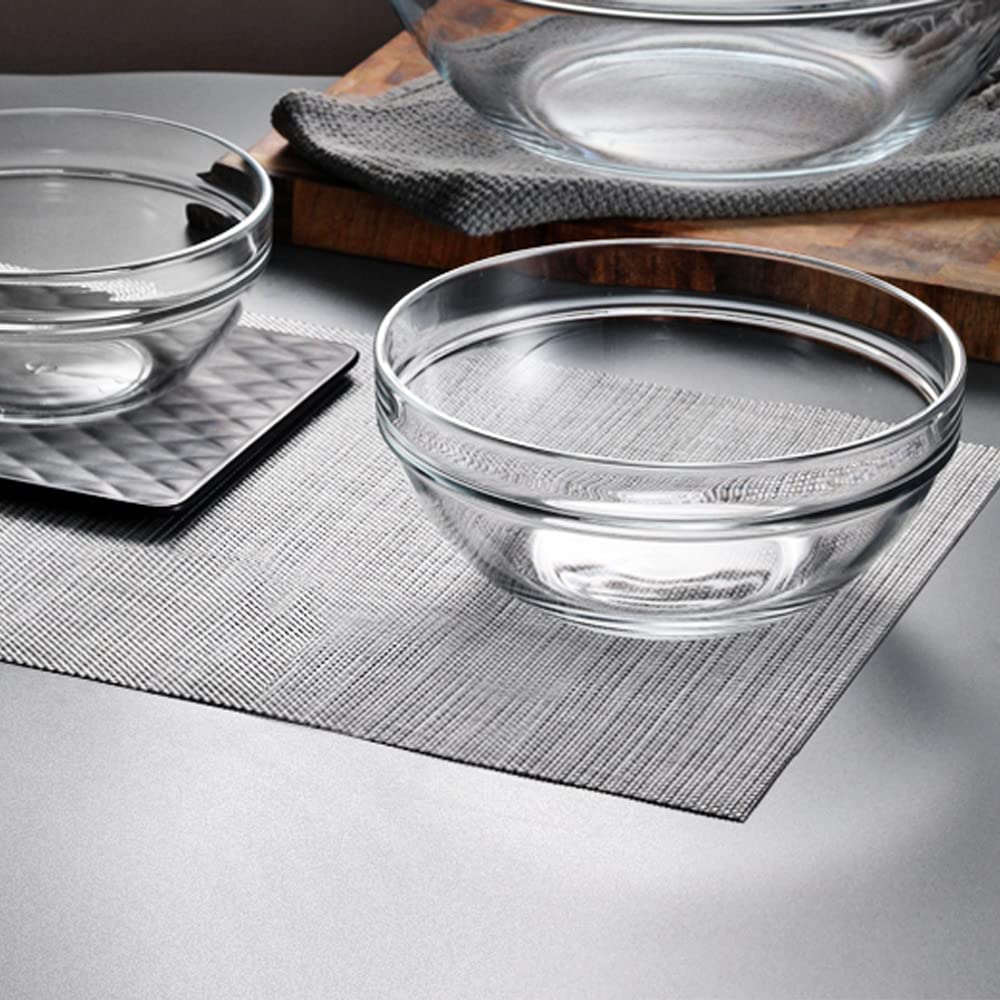 Feoyoho replacement glass bowl close-up showing its transparent glass.