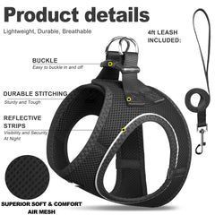 Fida cat harness close-up showing its soft air mesh.