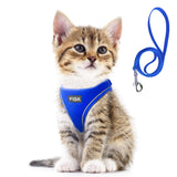 Fida Comfy Dog Harness shown from the front in blue.