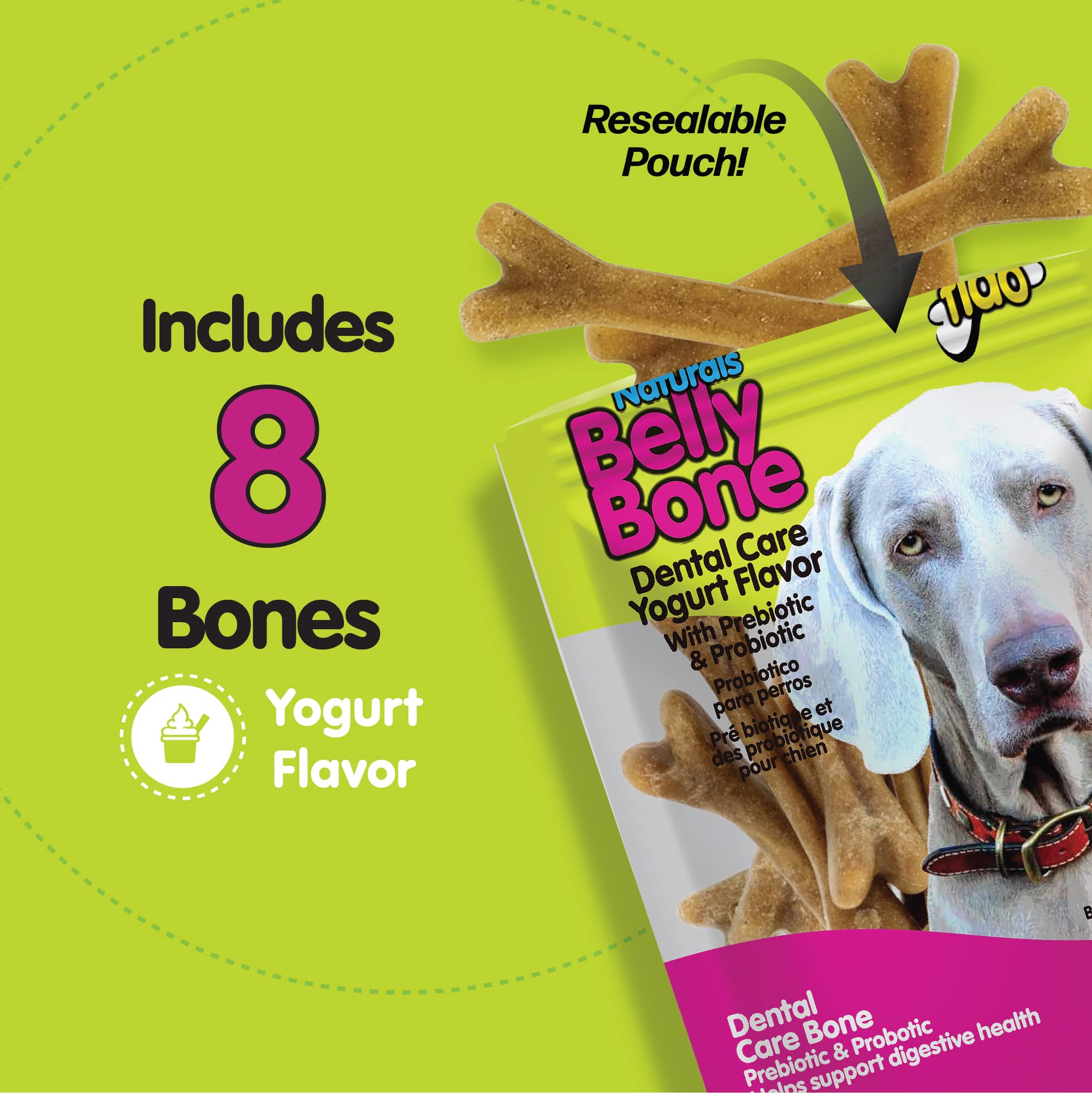 Fido Belly Bones treats shown close up to highlight their chewable shape.