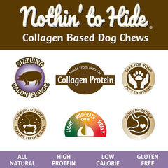 Fieldcrest Farms Nothin’ to Hide Flip Chips dog chews shown close up to highlight their chip shape.