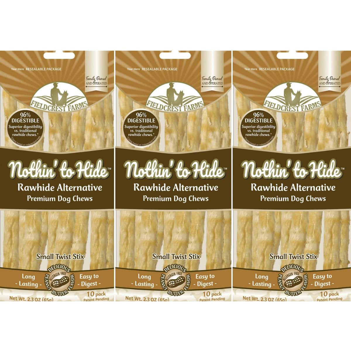 Fieldcrest Farms Twist Stix shown with the front of the product pack.