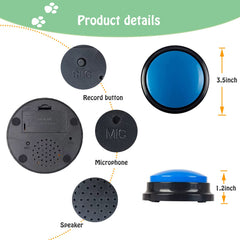 FINEST+ voice recording buttons displayed as an eight-piece set.
