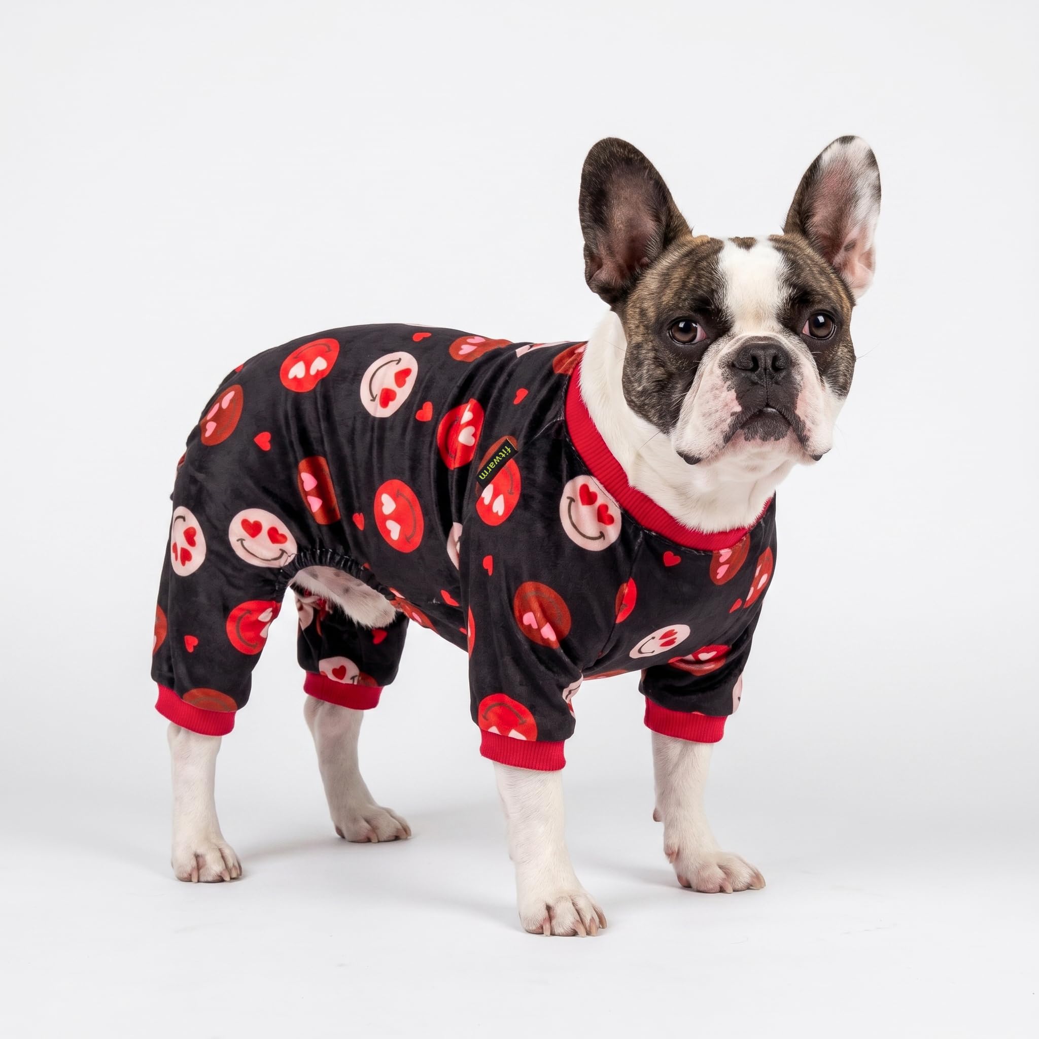 Fitwarm dog pajamas worn by a small dog for a cozy at-home look.