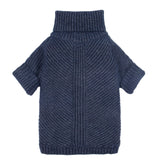 Fitwarm dog sweater shown from the front in heather navy.