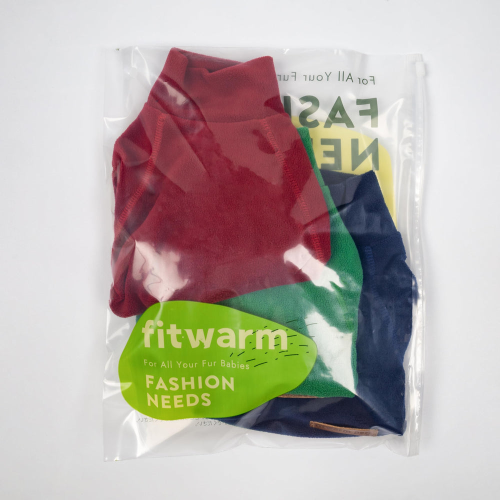 Fitwarm dog sweater shown as festive apparel for a holiday occasion.