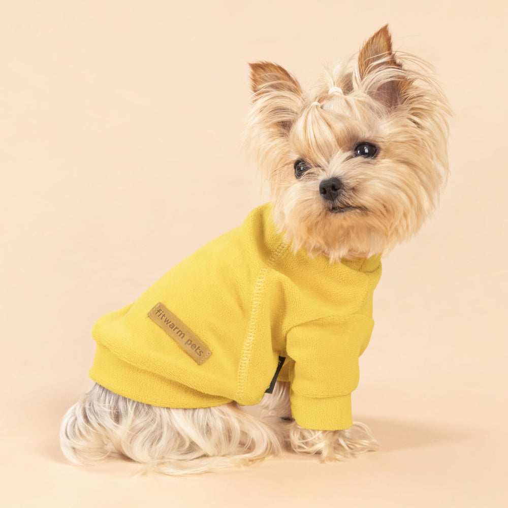 Fitwarm dog sweater shown from the side to show its overall shape.