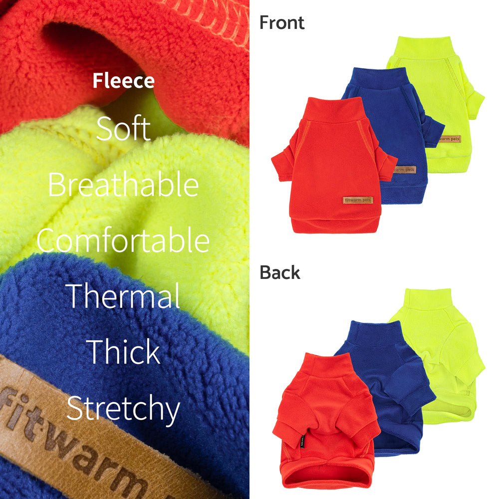 Fitwarm fleece dog sweater in royal blue.