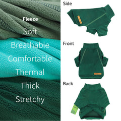 Fitwarm fleece dog sweater shown in a close-up of its flexible fabric.
