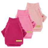 Fitwarm fleece dog sweater set showing the three included colors.
