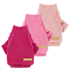 Fitwarm fleece dog sweater set showing the three included colors.